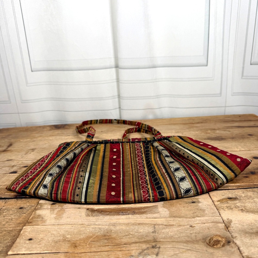 Vintage Maruca Y2K Silky Woven Boho Shoulder Bag - Picture 10 of 12